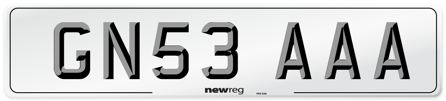 GN53 AAA Number Plate from New Reg